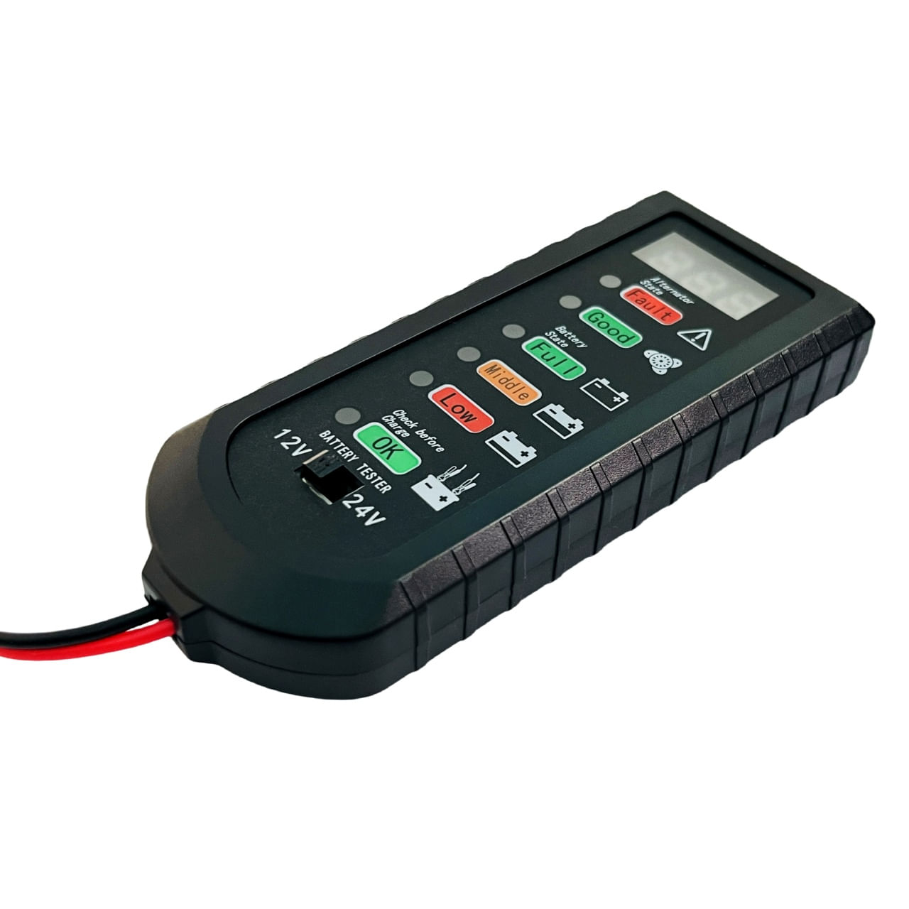 Tester Digital de Baterie Auto Techstar 12V/24V cu Afisaj LED, Diagnostic Alternator si Indicator Stare Acumulator - 2 | YEO
