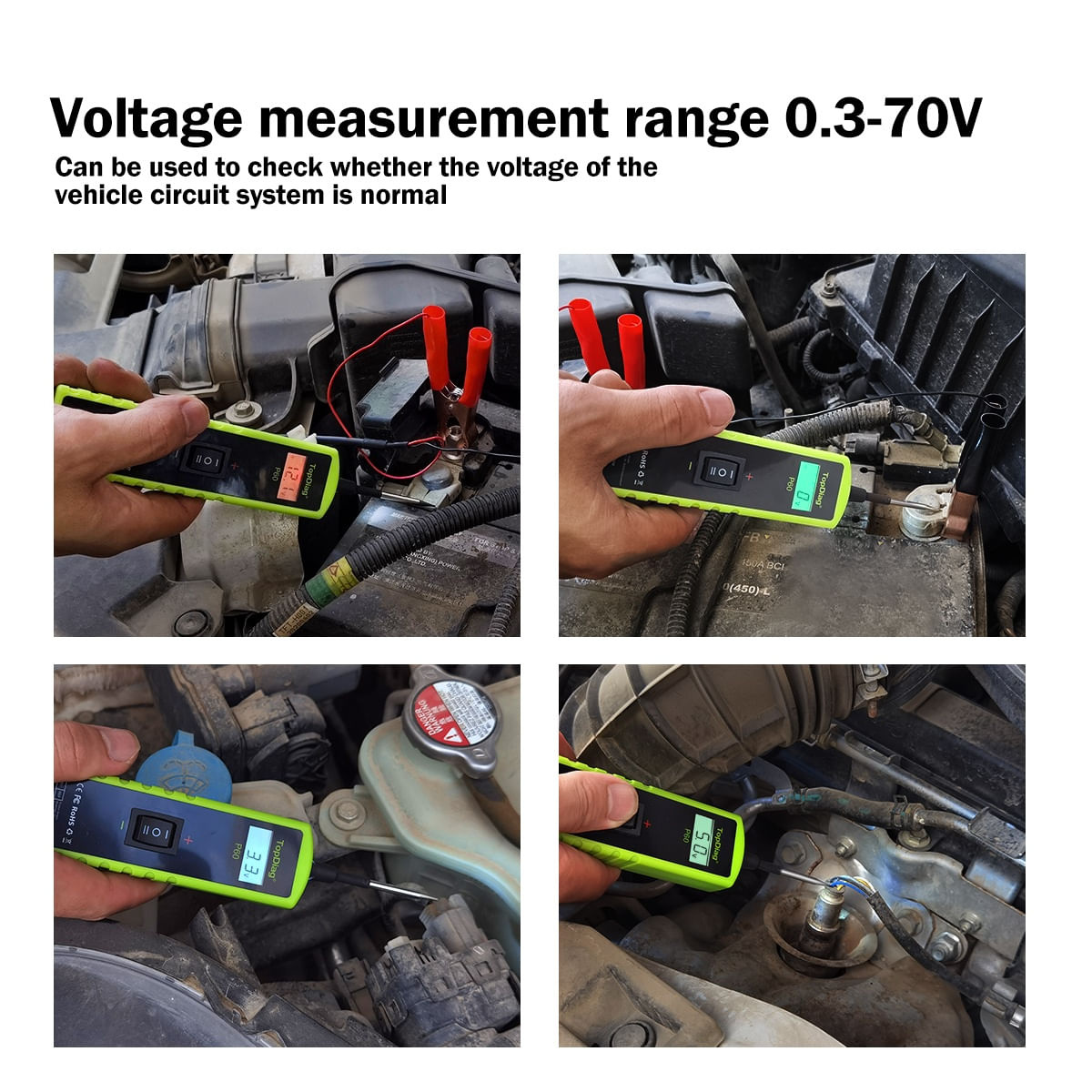 Tester Circuite Electrice Auto TopDiag P60, 6-30V, Diagnostic cu afisaj LCD, Detectie Scurtcircuit - 1 | YEO