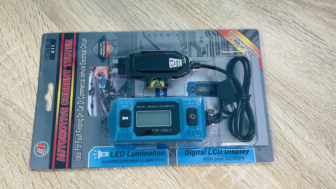 Tester Curent Auto Techstar® CNPJ-611, Cu Afisaj LCD Iluminat, Detectie Sigurante, Precizie ±2% - 2 | YEO