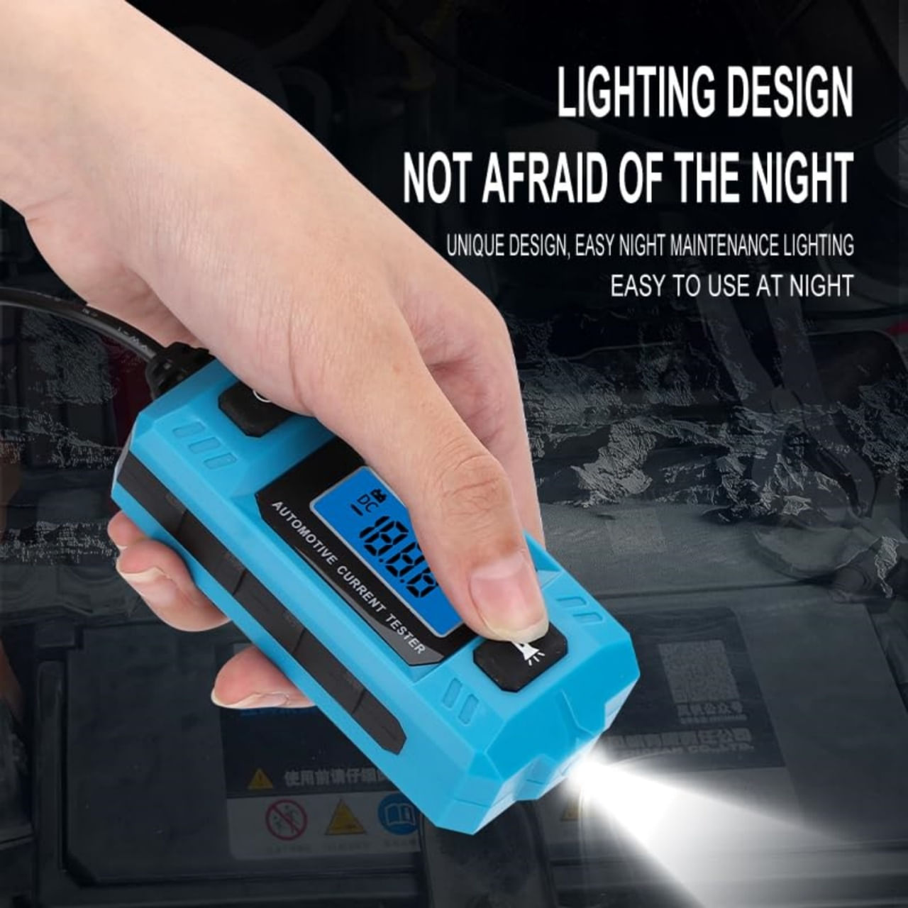 Tester Curent Auto Techstar® CNPJ-611, Cu Afisaj LCD Iluminat, Detectie Sigurante, Precizie ±2% - 4 | YEO