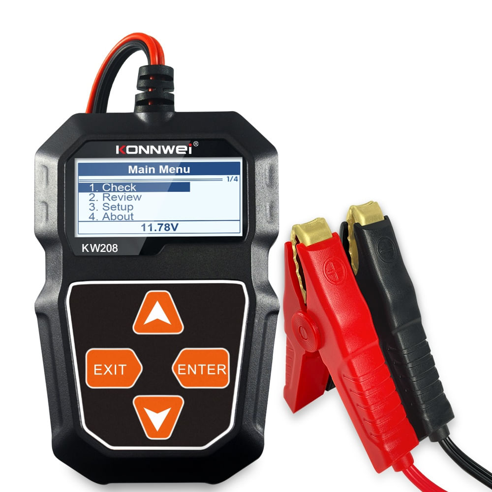 Tester Baterie Alternator Auto KONNWEI KW208, 12V, Test Incarcare, Pornire, Cranking, AGM, GEL, LiFePO4, afisaj LCD - 2 | YEO