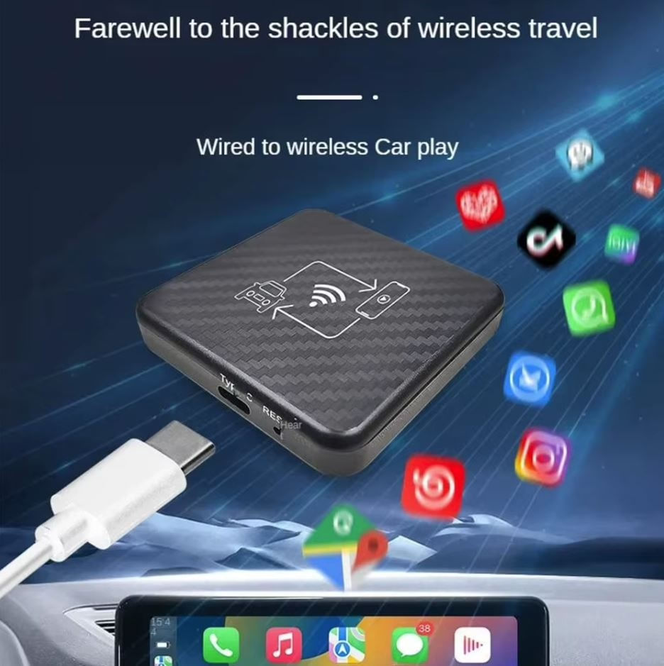 Adaptor Wireless Carplay si Android Auto Techstar V2, Plug and Play, Bluetooth 5.0, Conexiune Automata, Compatibil iOS - 4 | YEO
