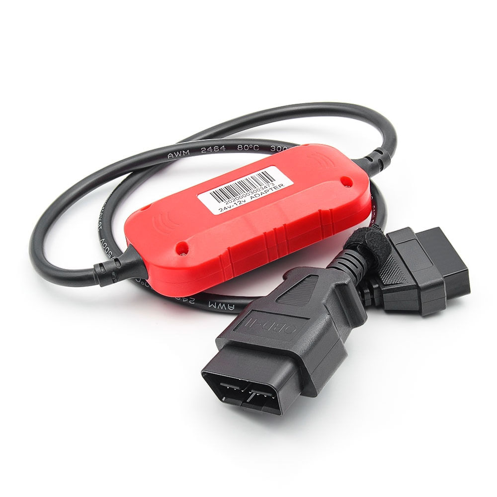 Cablu convertor 24V la 12V Techstar, pentru diagnoza tester OBD-II pe camioane MAN Mercedes Volvo