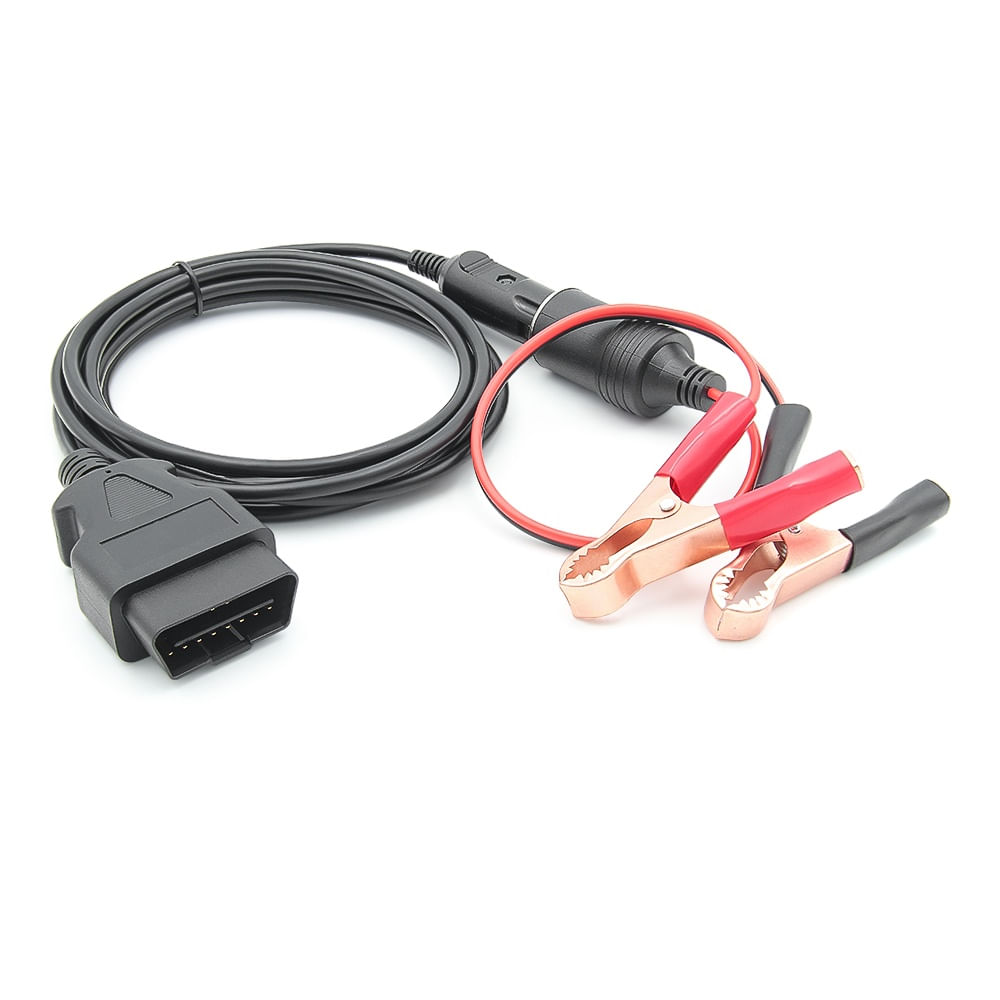 Cablu Salvare Memorie ECU 12V, JFIND JC02 OBDII Memory Saver, cu Mufa OBD, Clesti Crocodil, Mufa Bricheta, Backup