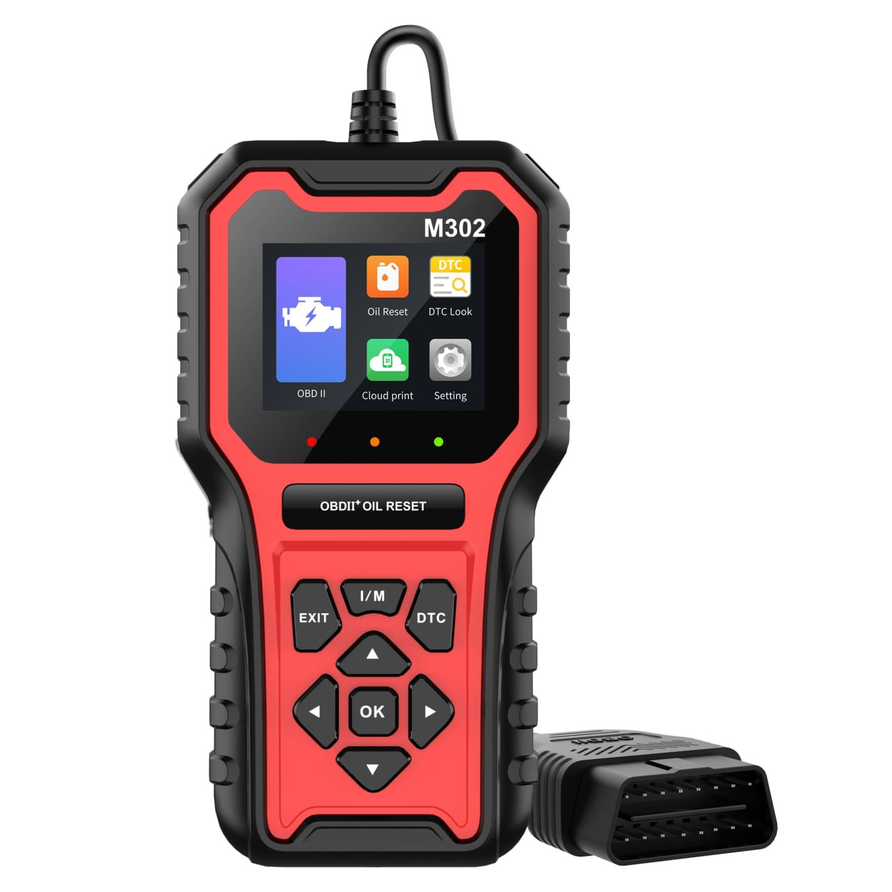 Tester Diagnoza Auto Techstar M302, OBD II, Resetare Oil Service, Live Data, Test senzor O2, Printare cloud cod QR - 1 | YEO