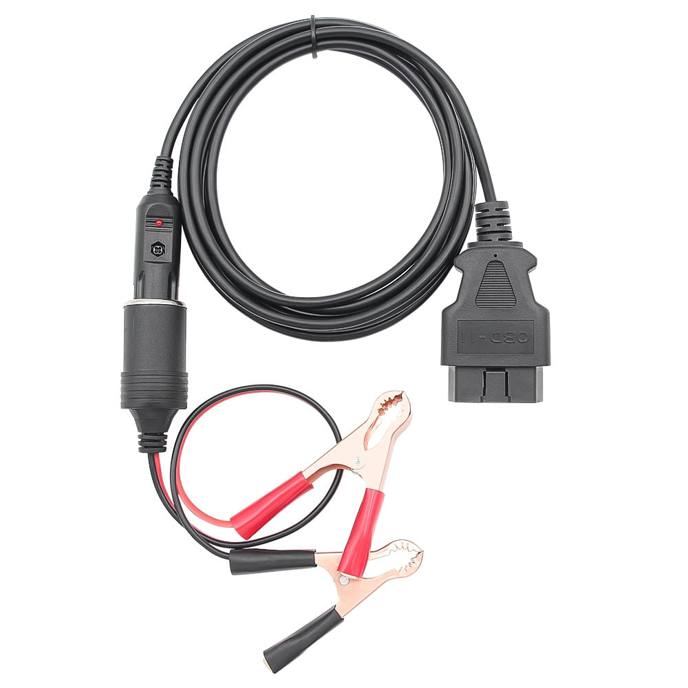 Cablu Salvare Memorie ECU 12V, JFIND JC02 OBDII Memory Saver, cu Mufa OBD, Clesti Crocodil, Mufa Bricheta, Backup