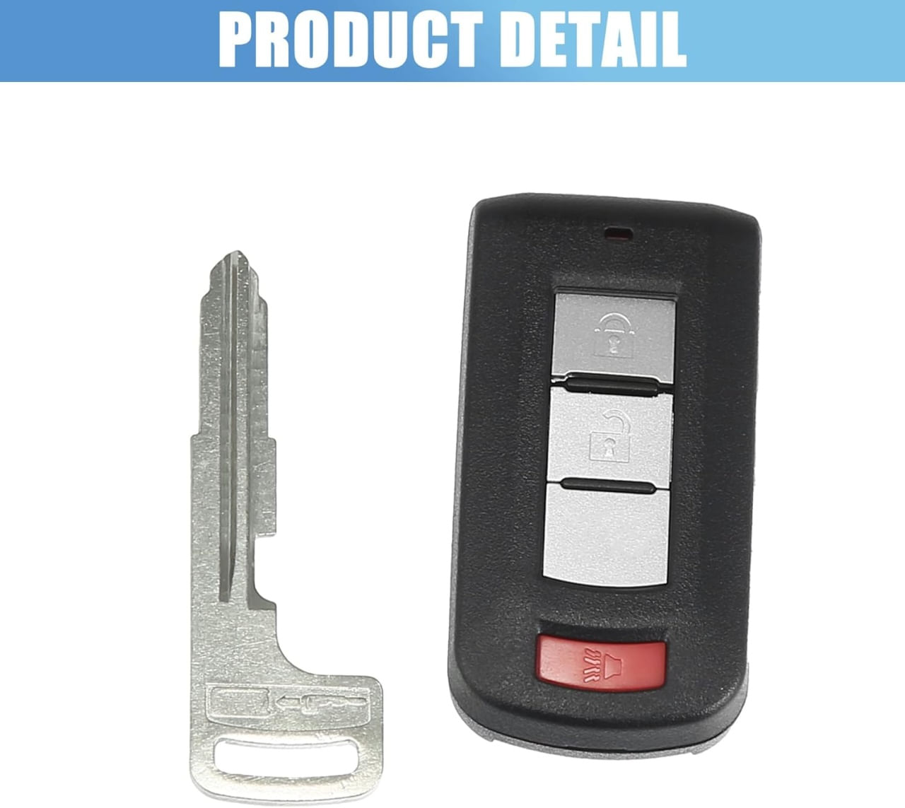 Carcasa Cheie Auto Techstar cu 3 butoane, Compatibila Mitsubishi Outlander 2010–2018, Lancer 2008–2016 - 2 | YEO
