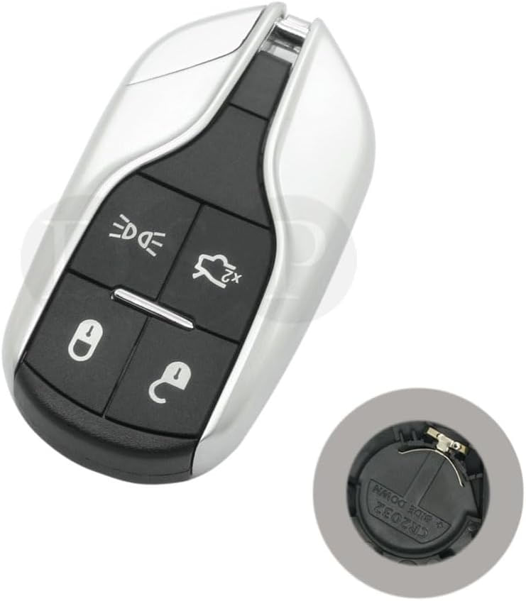Carcasa Cheie Auto Techstar tip Smart Key, cu 4 butoane, Compatibila Maserati Ghibli, Quattroporte – cu lama - 1 | YEO