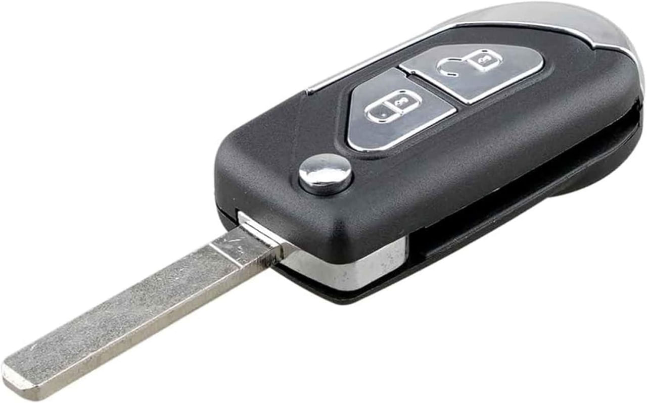 Carcasa Cheie Auto Techstar tip Briceag cu 2 Butoane, Compatibila Citroen DS3, C3, lama VA2 - imagine 5