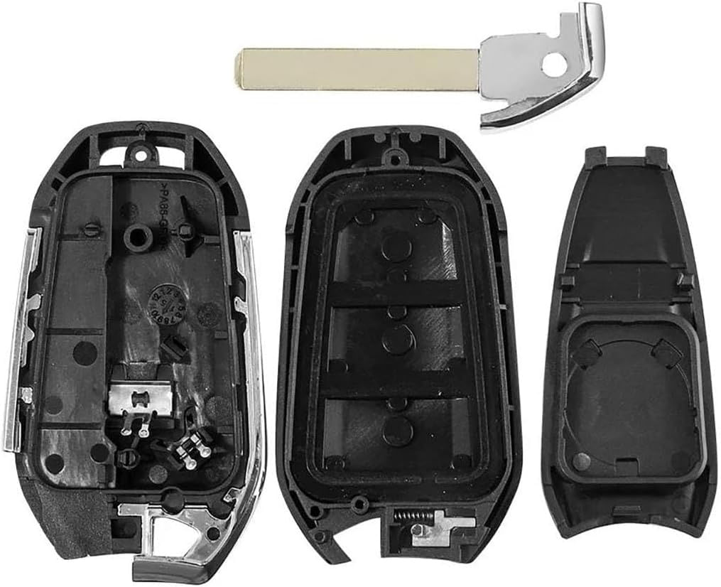 Carcasa Cheie Auto Techstar cu 3 butoane, Compatibila Peugeot 308, 408, 508, 3008, 5008, Citroen C3, C4, DS - 4 | YEO
