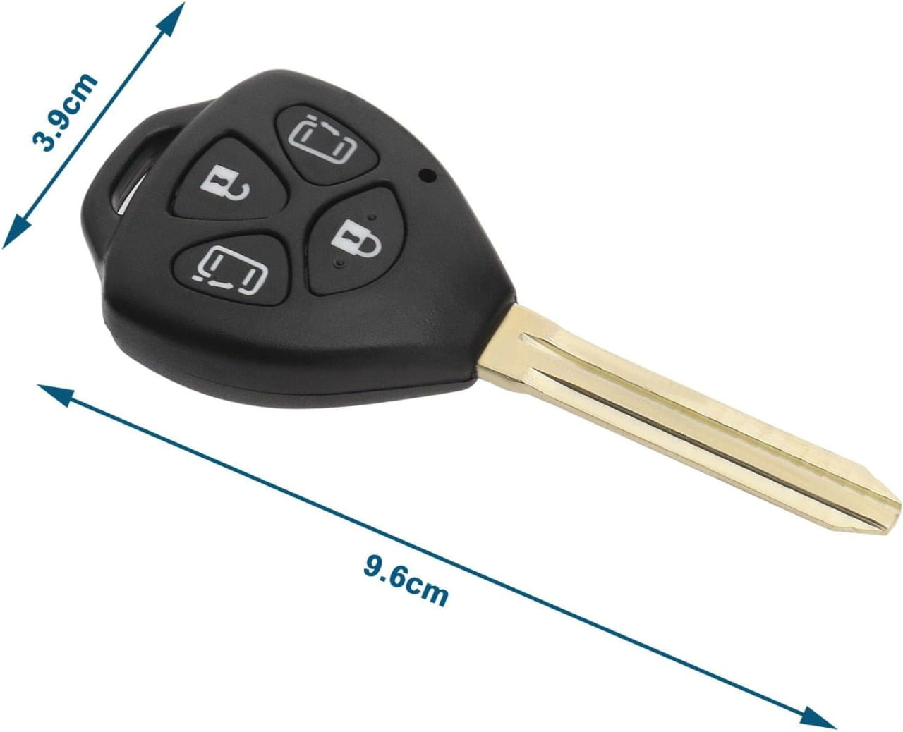 Carcasa Cheie Auto Techstar cu 4 butoane compatibila cu Toyota Corolla, Camry, Alphard - 4 | YEO