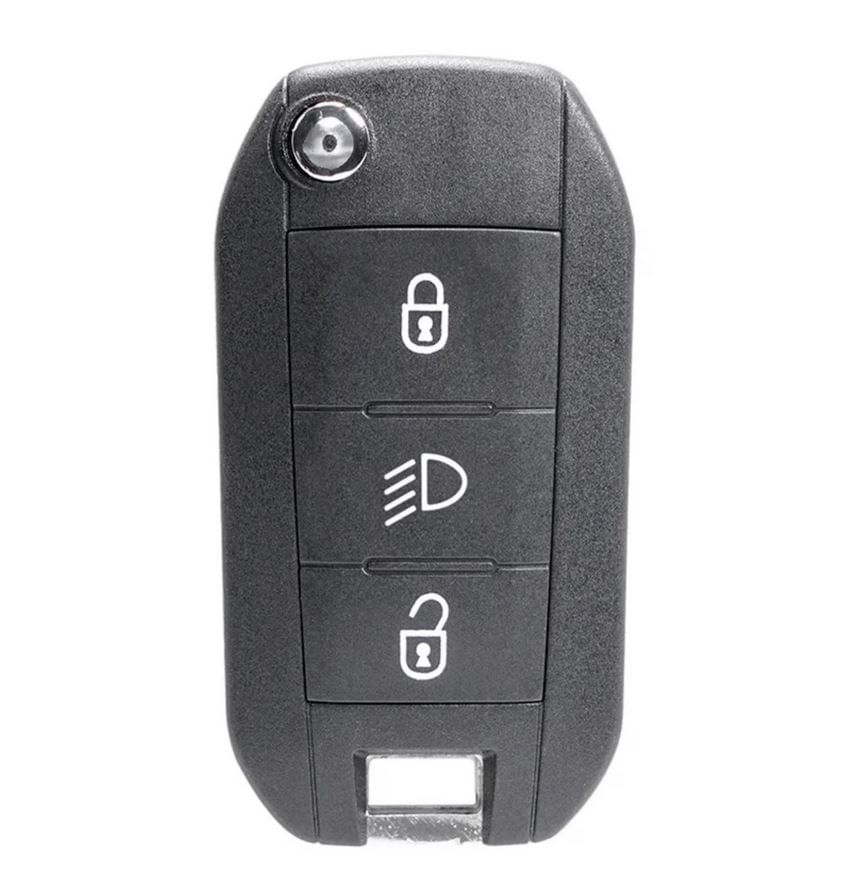 Cheie auto completa Techstar pentru Peugeot Citroen, 3 butoane, HU83, 433MHz, cu chip ID46, telecomanda inclusa