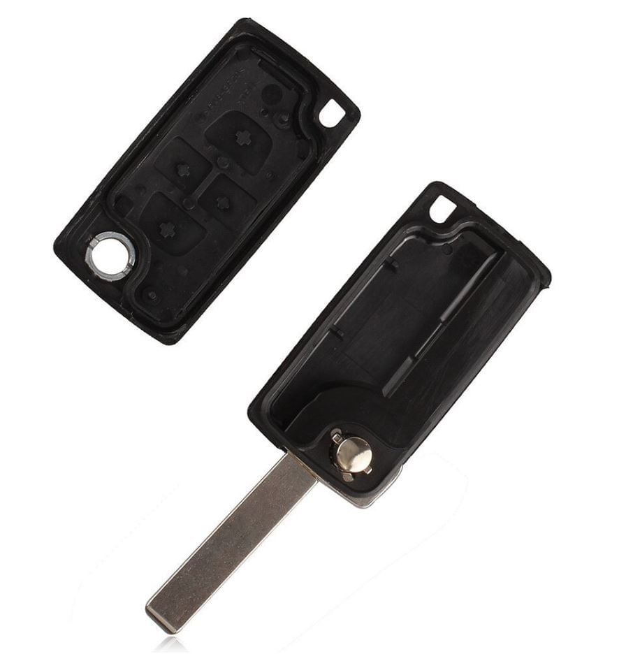 Carcasa cheie briceag Techstar cu 4 butoane pentru Peugeot 1007 – model flip compatibil BRE2247 - 1 | YEO