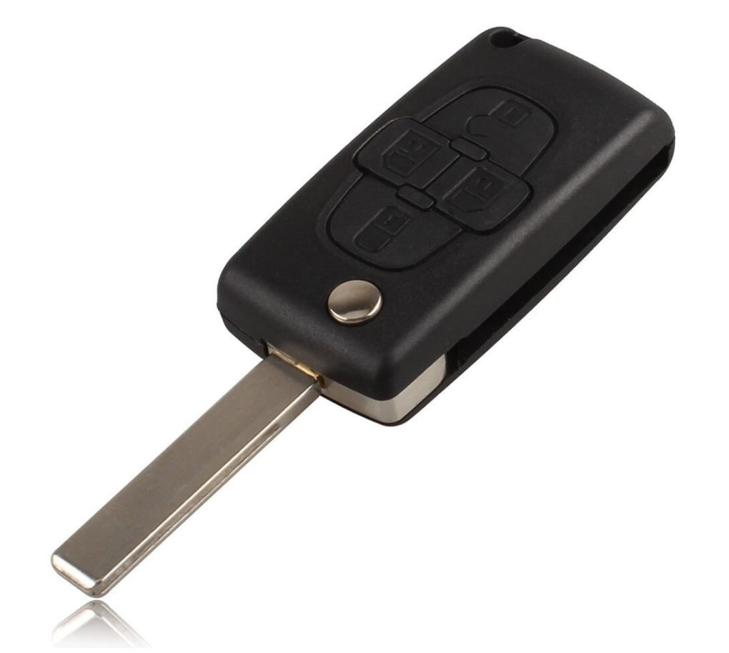 Carcasa cheie briceag Techstar cu 4 butoane pentru Peugeot 1007 – model flip compatibil BRE2247 - 4 | YEO