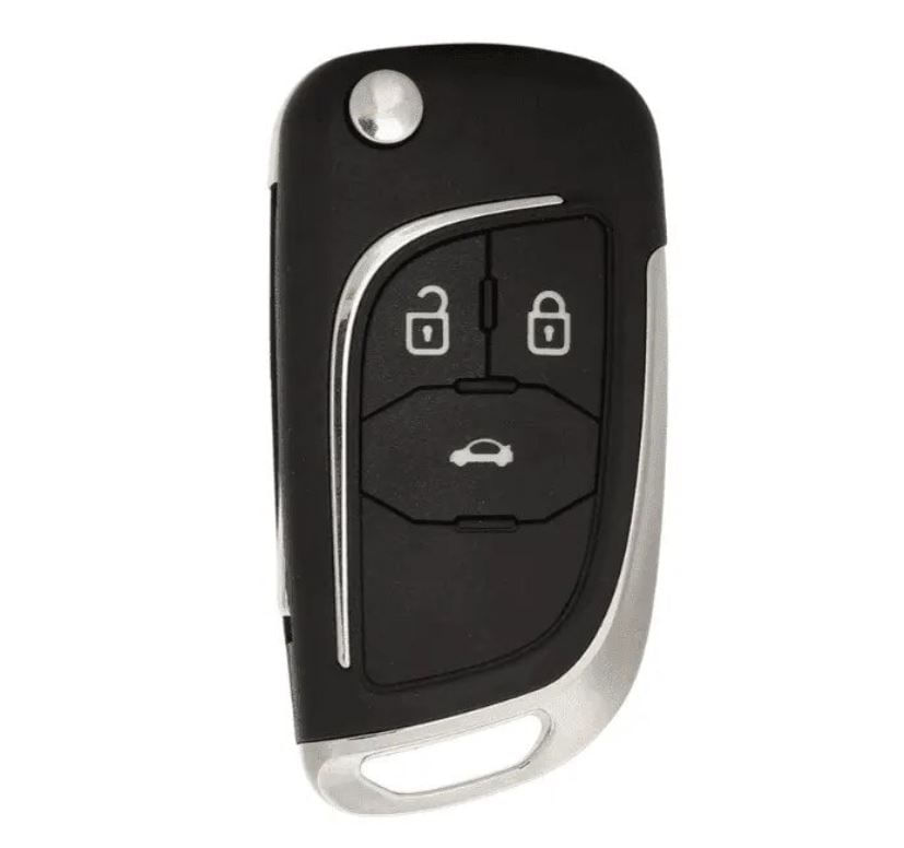 Carcasa cheie auto Techstar cromata cu 3 butoane – compatibila Opel & Chevrolet Astra, Corsa, Cruze, Captiva, Aveo