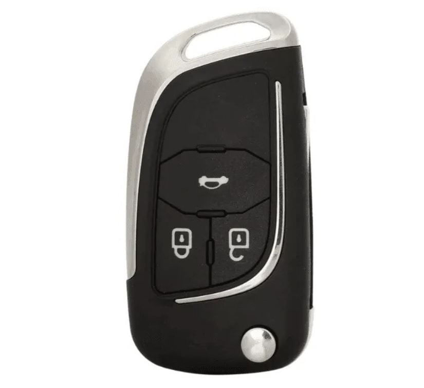 Carcasa cheie auto Techstar cromata cu 3 butoane – compatibila Opel & Chevrolet Astra, Corsa, Cruze, Captiva, Aveo - 1 | YEO