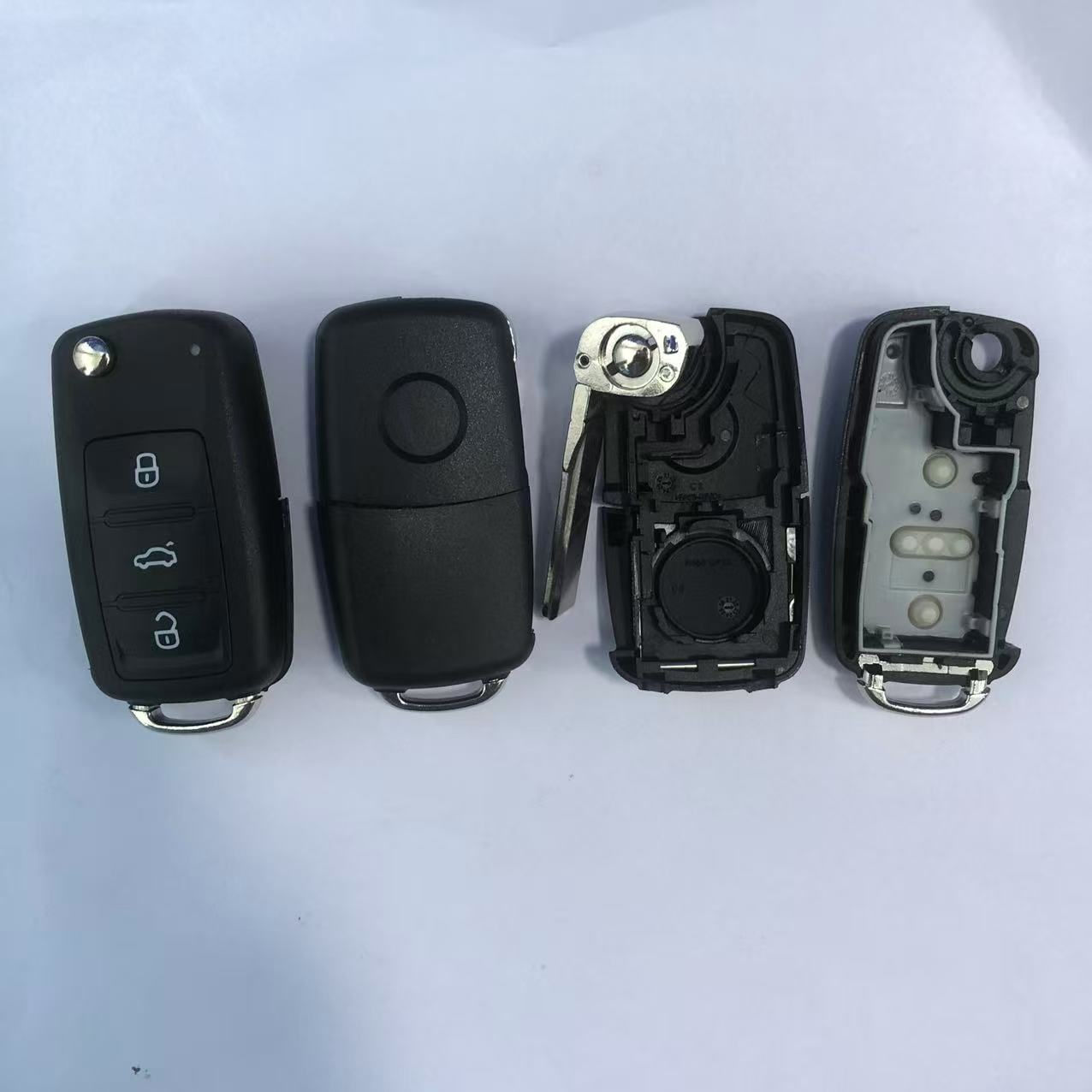 Carcasa cheie auto Techstar tip briceag cu 3 butoane pentru Volkswagen – model pliabil, carcasa nedetasabila - 4 | YEO