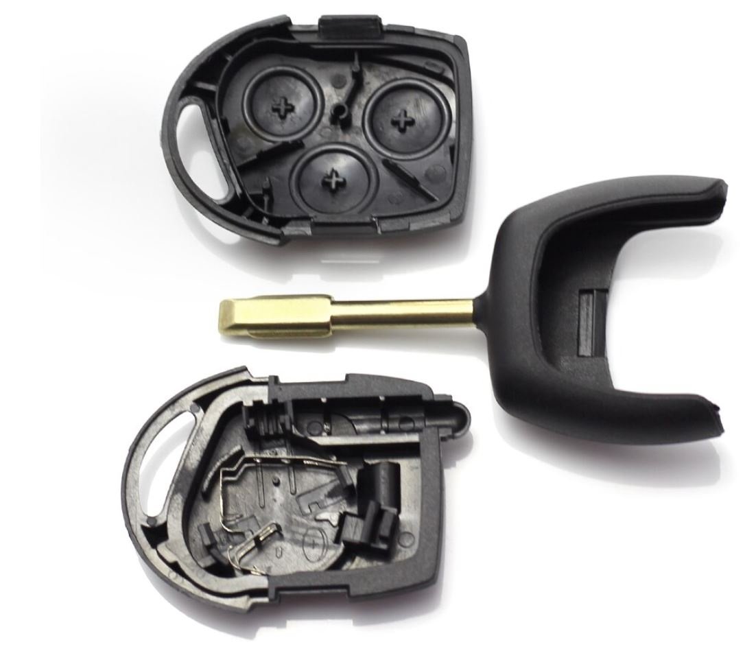 Carcasa cheie auto Techstar cu 3 butoane si suport baterie pentru Ford Mondeo – compatibila modele 2001–2007