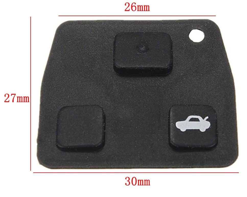 Membrana silicon butoane cheie Toyota cu 3 butoane, compatibila Yaris, Avensis, Corolla, RAV4 - 3 | YEO