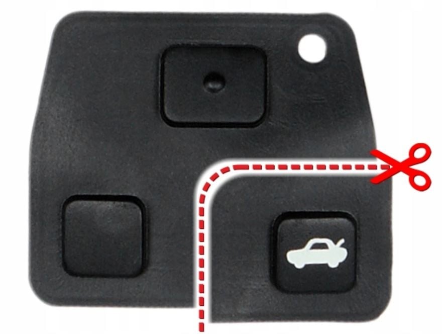 Membrana silicon butoane cheie Toyota cu 3 butoane, compatibila Yaris, Avensis, Corolla, RAV4 - 4 | YEO