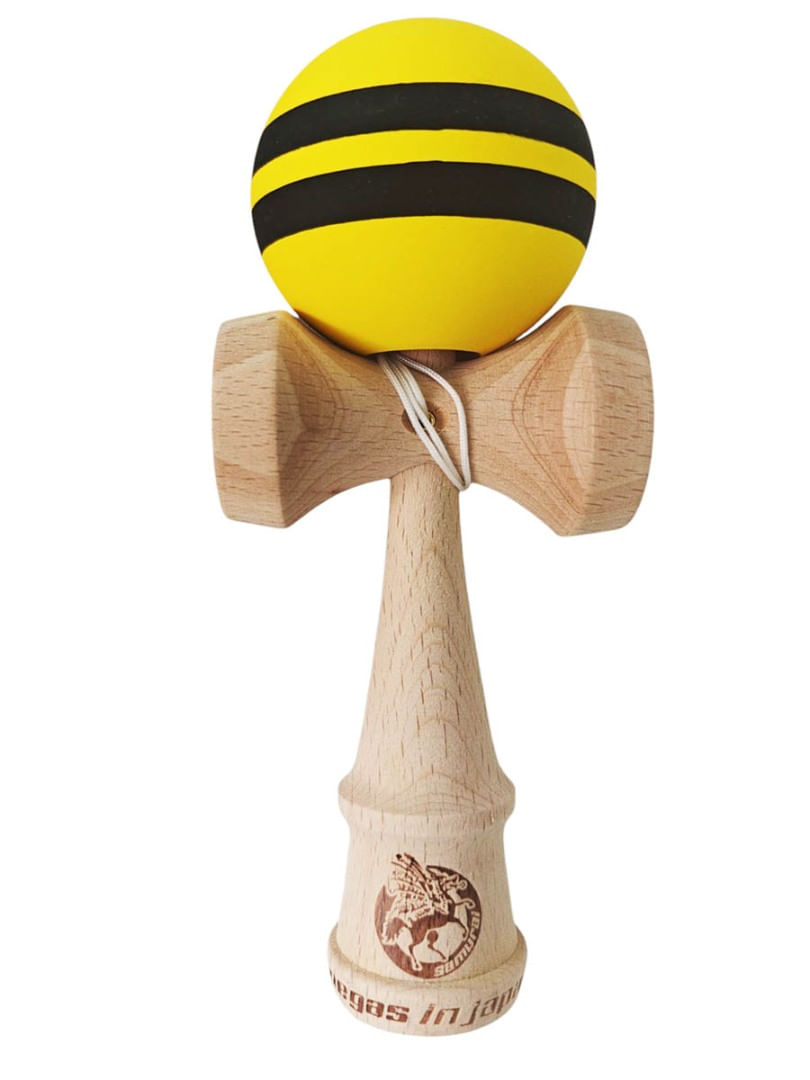 Kendama profesionala, Bila din lemn, Samurai + Sticker pentru telefon, 90KD
