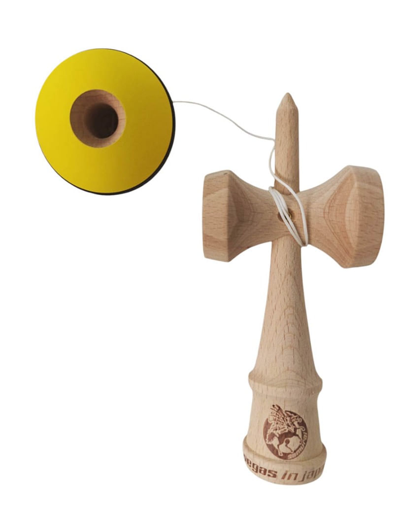 Kendama profesionala, Bila din lemn, Samurai + Sticker pentru telefon, 90KD