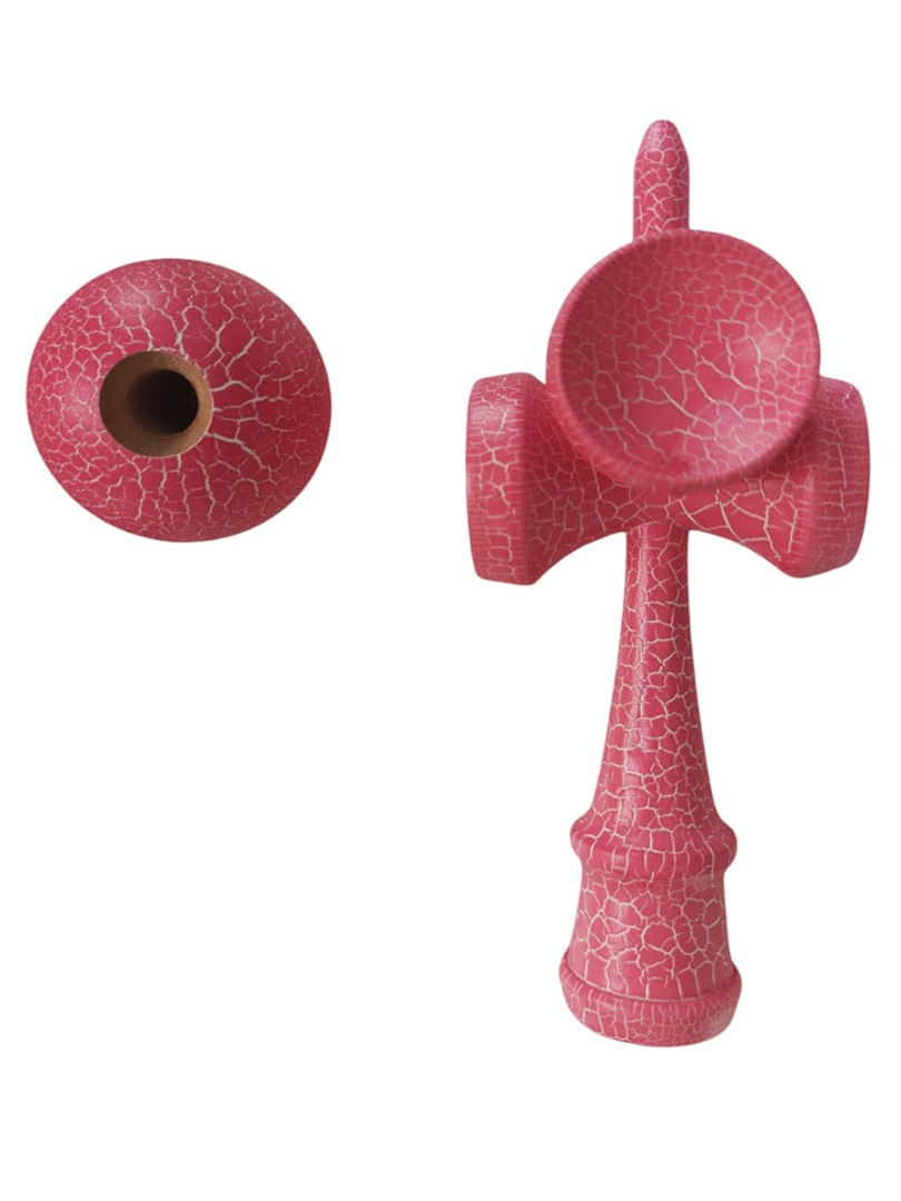 Kendama profesionala, Bila din lemn si  cu 4 cupe, Design Unic  + Sticker pentru telefon, 98KD