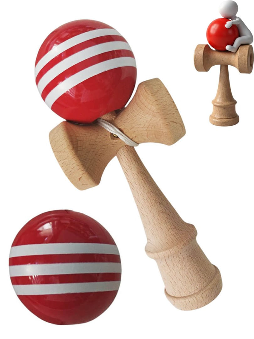 Kendama profesionala, Bila din lemn + Sticker pentru telefon, 87KD - 2 | YEO