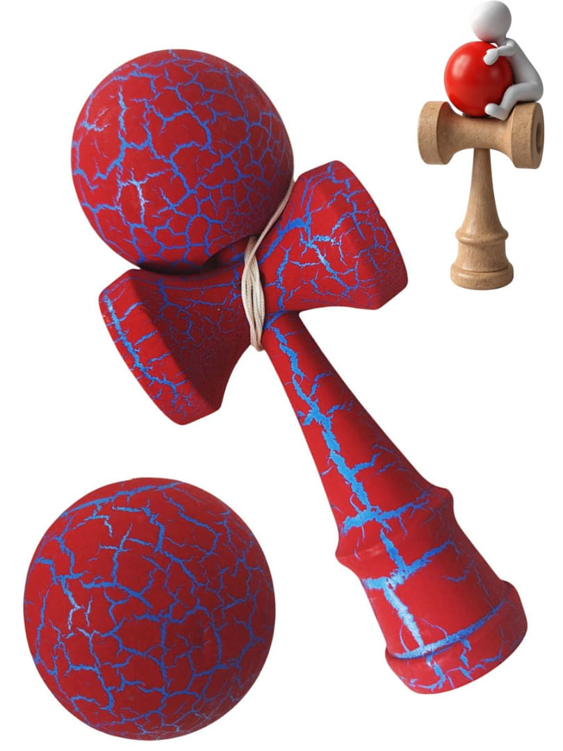 Kendama profesionala, Bila din lemn, Crack + Sticker pentru telefon, 86KD