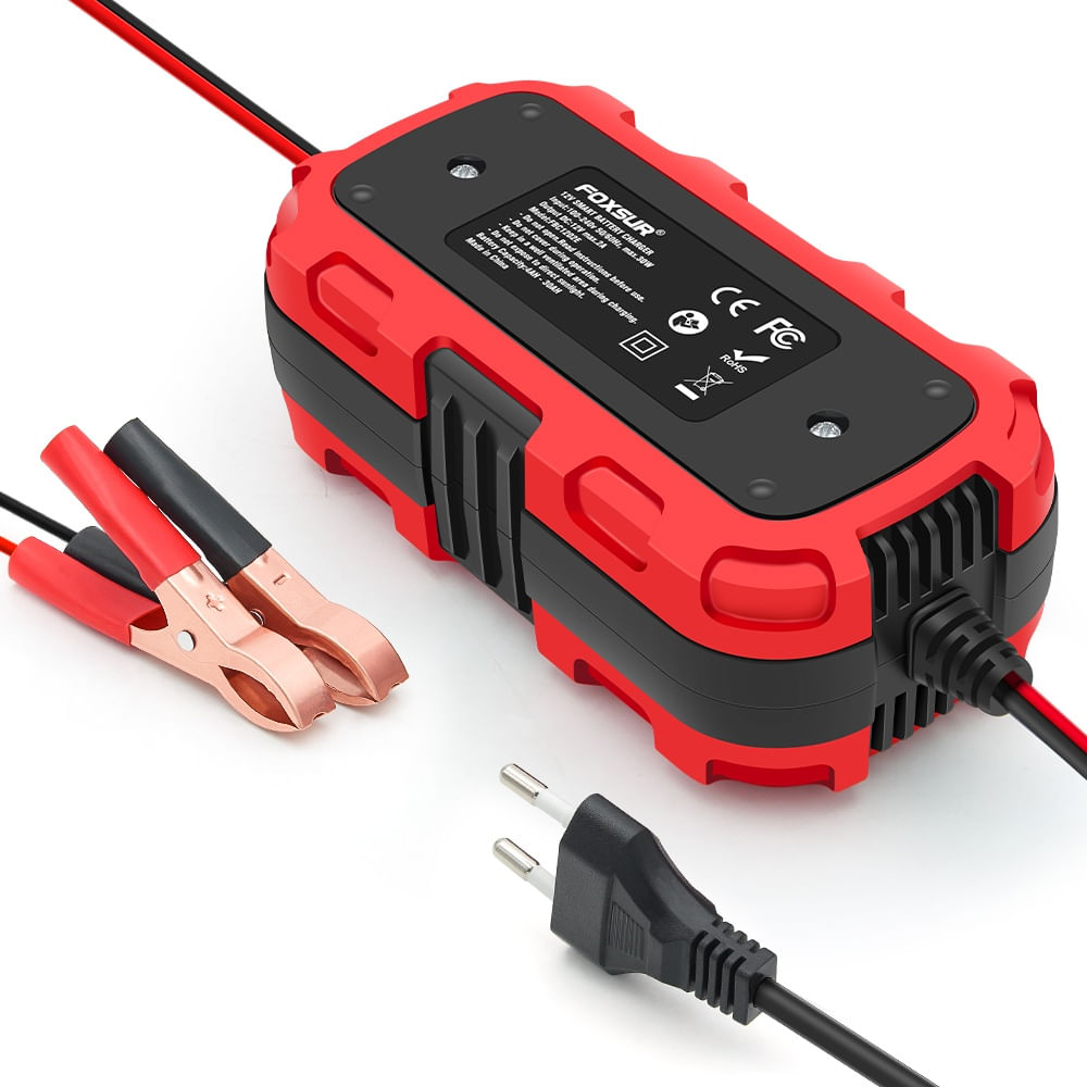 Incarcator redresor baterie moto Techstar 12V 2A cu oprire automata, incarcare inteligenta cu 3 etape, afisaj LED - 2 | YEO