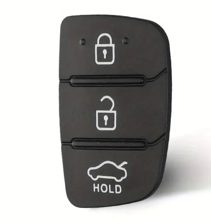 Membrana Cauciuc Butoane Cheie Auto 3 Butoane – Compatibila Hyundai, Kia – Pad pentru Telecomanda, Inlocuire Tastatura - 2 | YEO