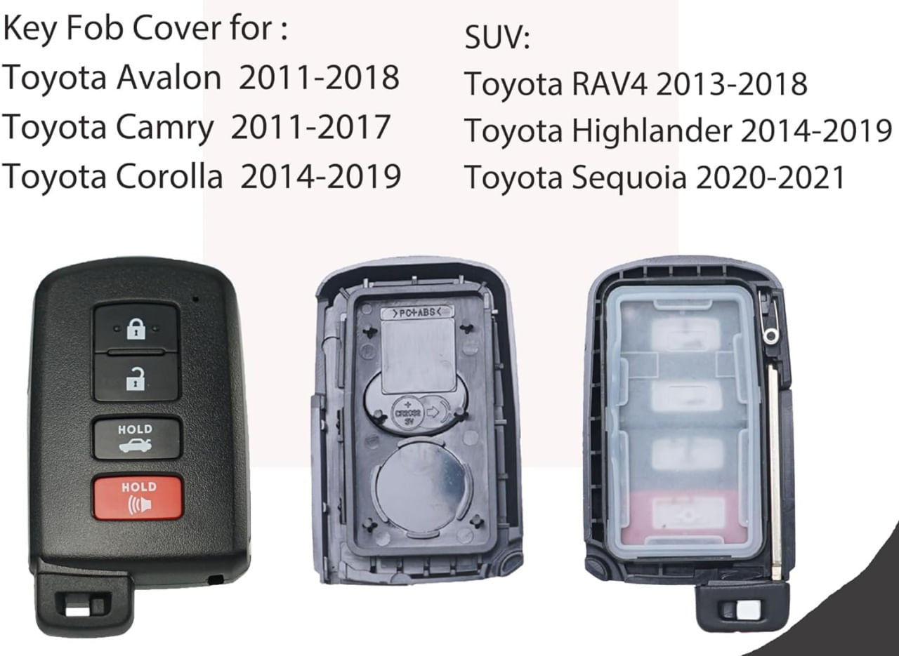 Carcasa Cheie Auto Techstar cu 4 butoane, Compatibila Toyota Camry, Corolla, RAV4, Highlander, Avalon – FCC HYQ14FBA - 1 | YEO
