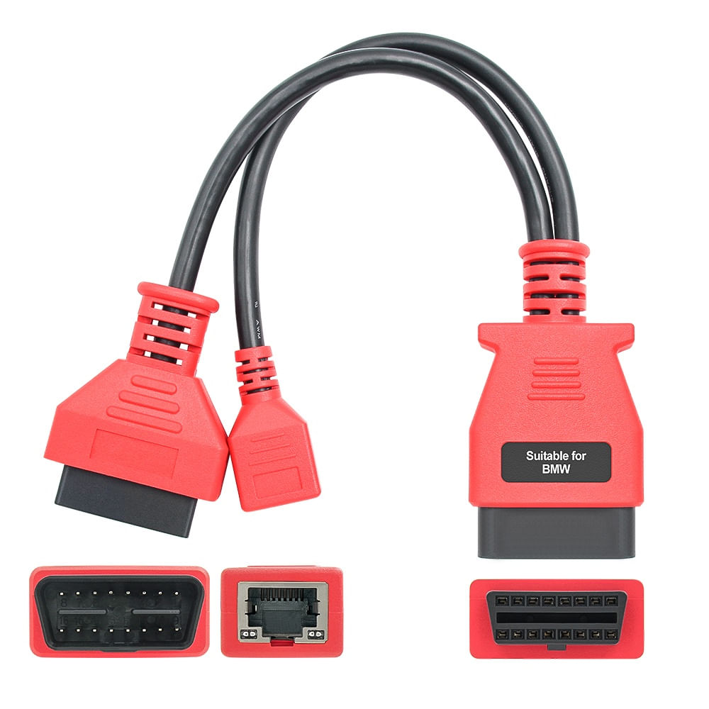 Cablu adaptor OBD Ethernet BMW Seria F F10 F20 F30, compatibil MS908S PRO IM608 Autel MaxiSys Elite - imagine 5