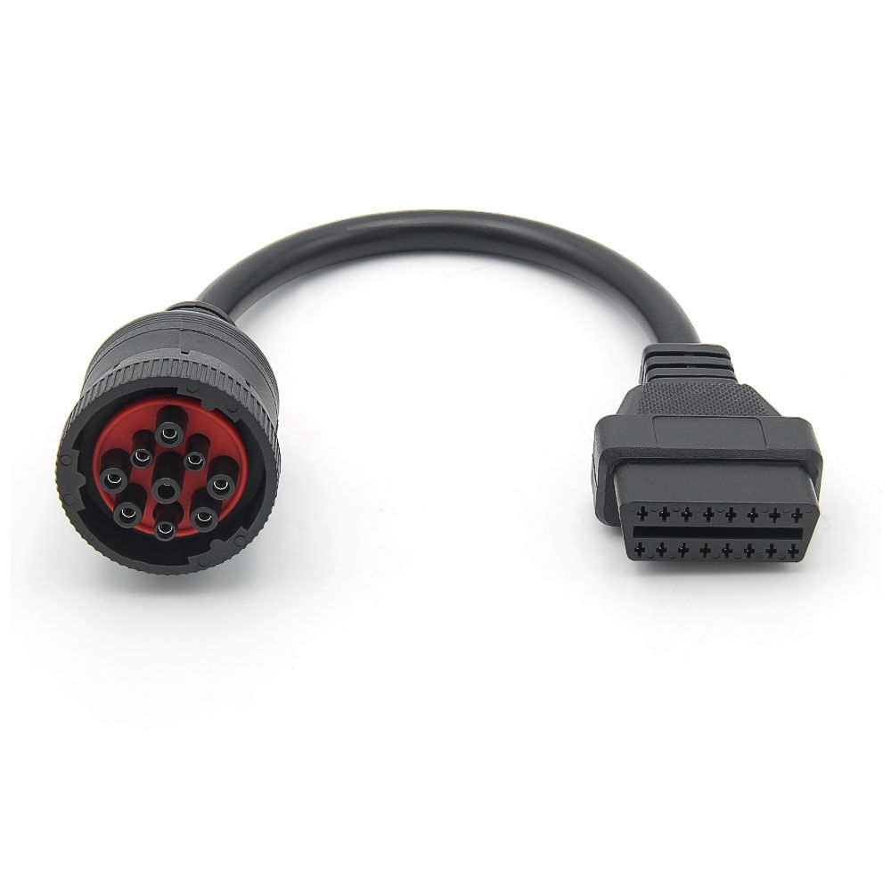 Cablu Adaptor Auto pentru Diagnoza Camion J1939 9-pin la standard OBD2 16-pin femela, Compatibil Mercedes, Volvo - 3 | YEO