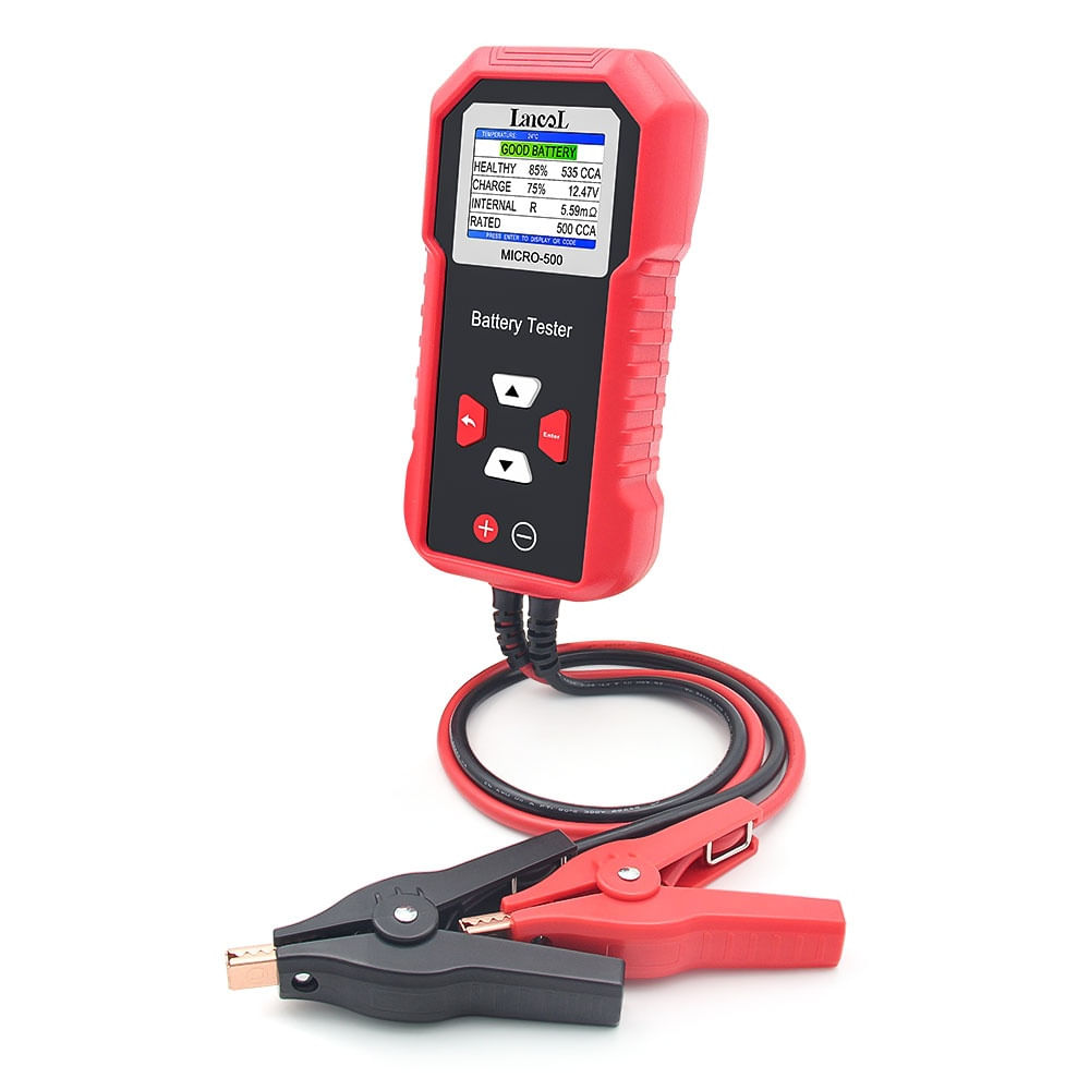 Tester baterie auto Lancol MICRO-500, verificare rapida 12V Plumb-Acid si LiFePO4, compatibil AGM, GEL, EFB, rosu negru - 2 | YEO