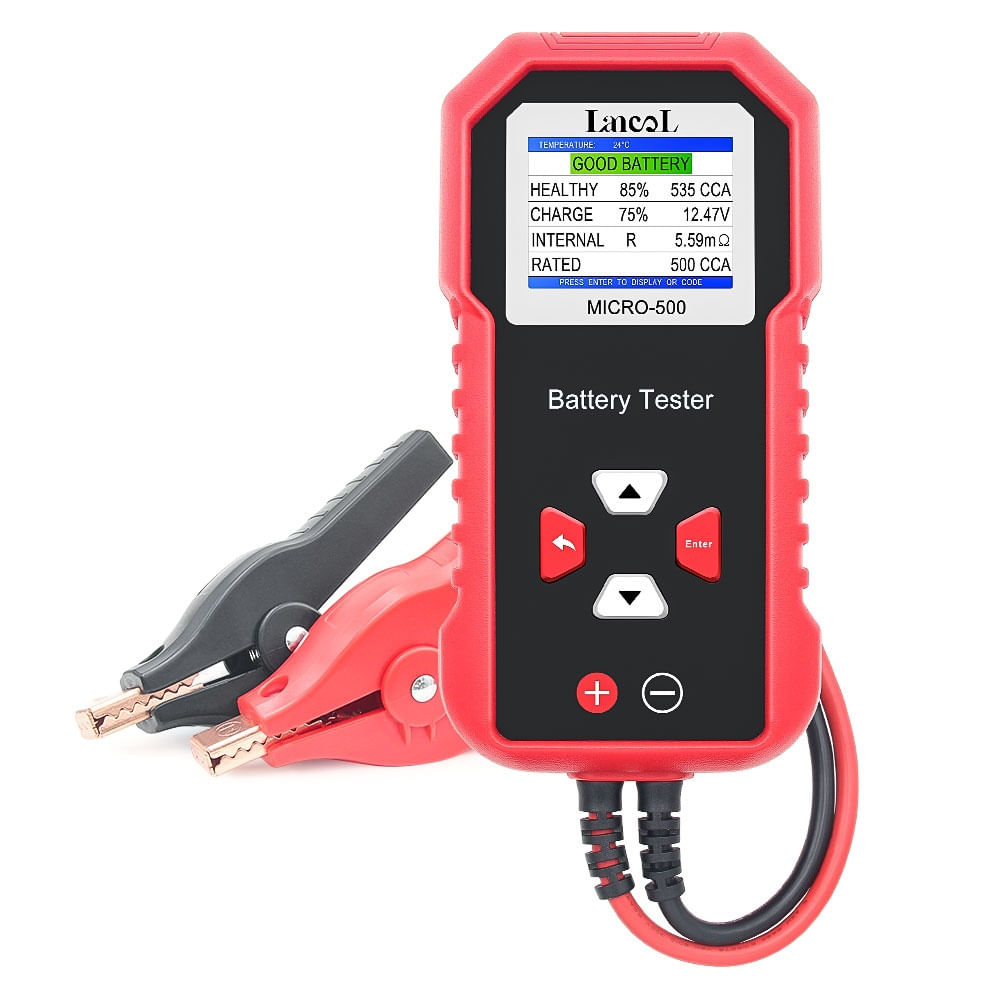 Tester baterie auto Lancol MICRO-500, verificare rapida 12V Plumb-Acid si LiFePO4, compatibil AGM, GEL, EFB, rosu negru - 3 | YEO