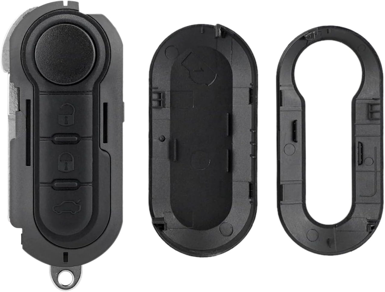 Cheie Auto Completa Programabila 433MHz, 3 butoane, cip ID46, compatibila Fiat 500L, Ducato, Bravo, Iveco Daily, Peugeot - 1 | YEO