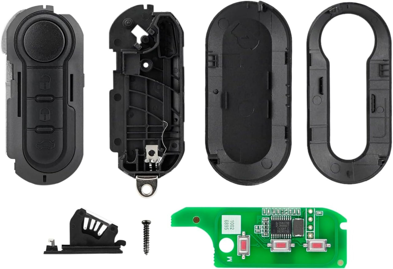Cheie Auto Completa Programabila 433MHz, 3 butoane, cip ID46, compatibila Fiat 500L, Ducato, Bravo, Iveco Daily, Peugeot - 3 | YEO