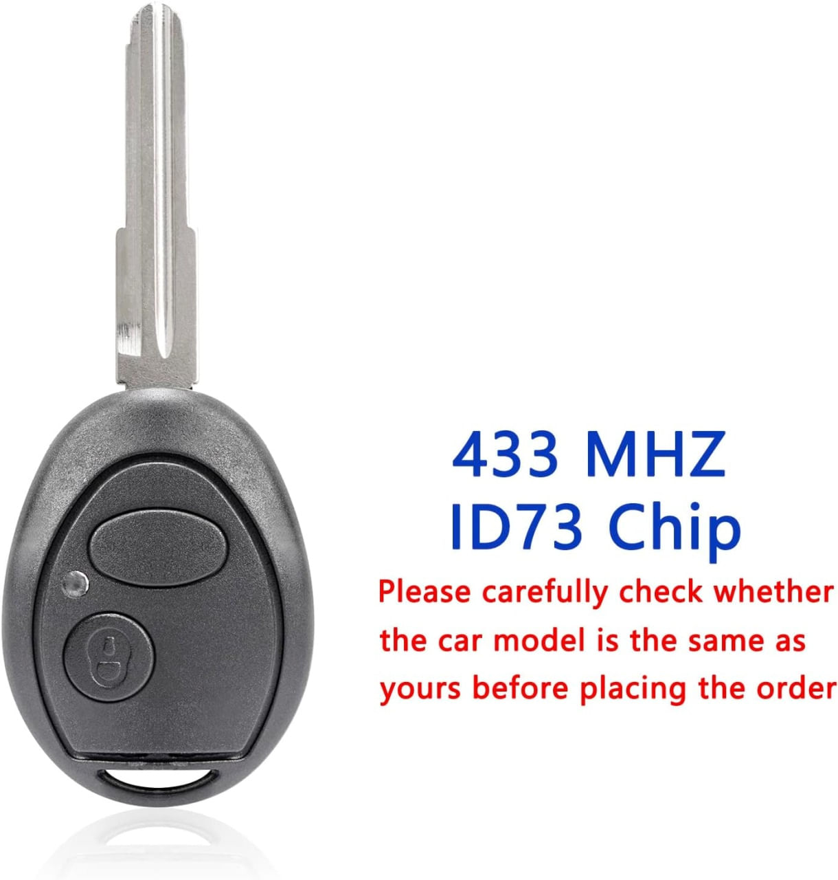 Cheie Auto Programabila Completa Techstar, 433MHz cu 2 butoane, compatibila Land Rover Discovery 2 TD4 TD5 1998–2004 - 2 | YEO