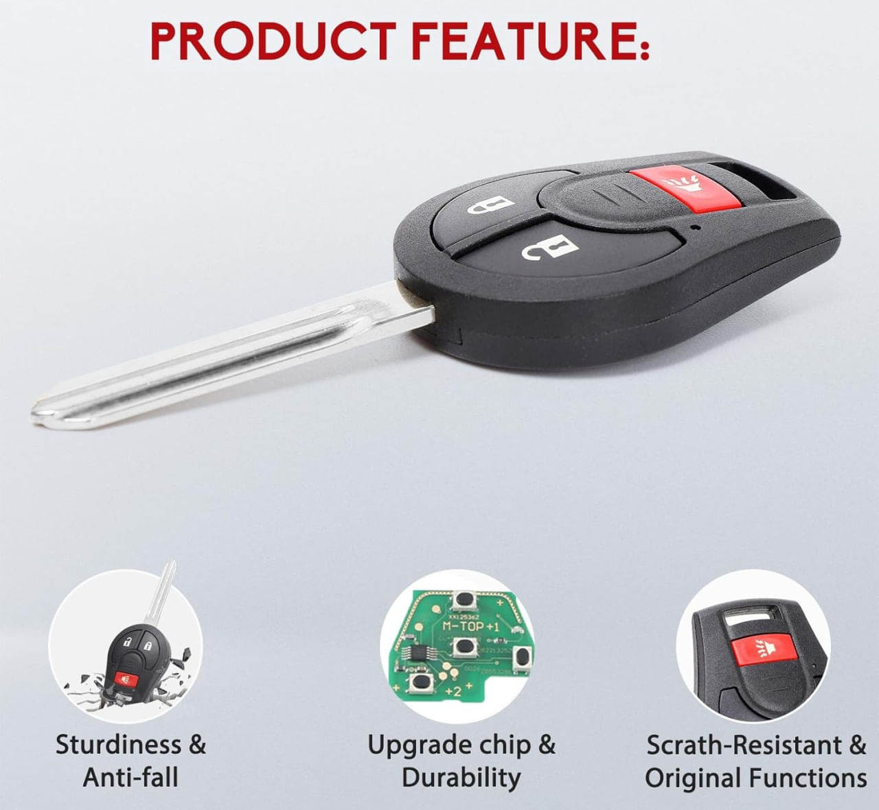 Carcasa Cheie Auto Completa Programabila, Compatibila Nissan Qashqai, X-Trail, Navara, Pathfinder, Murano, Infiniti FX - 4 | YEO