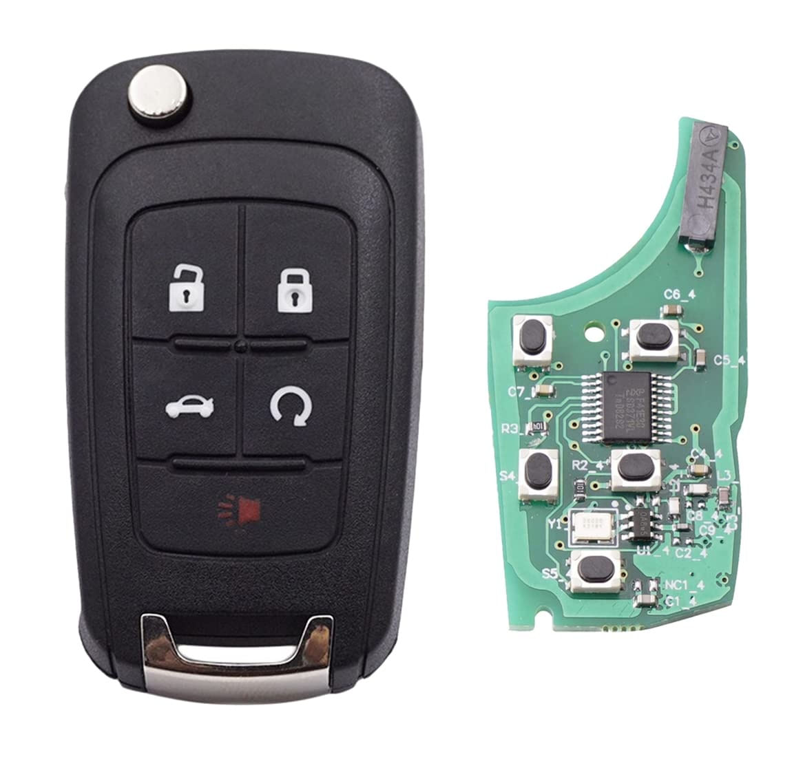 Cheie Auto Completa Programabila, Compatibila Chevrolet Captiva, Cruze, Malibu, Opel Antara, cu 4+1 butoane - 2 | YEO