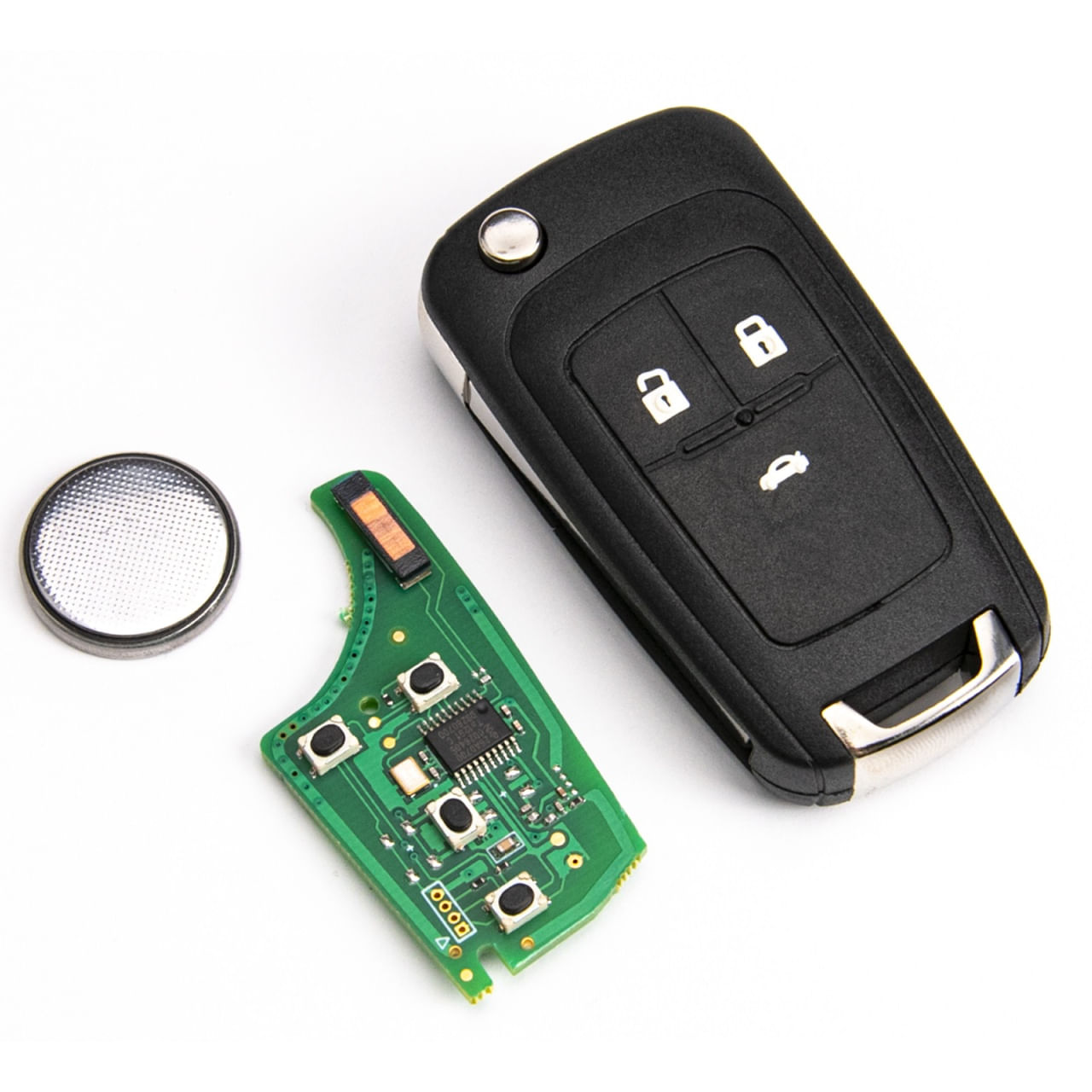 Cheie Auto Completa Programabila, Compatibila Chevrolet Captiva, Cruze, Malibu, Opel Antara, cu 4+1 butoane - 3 | YEO