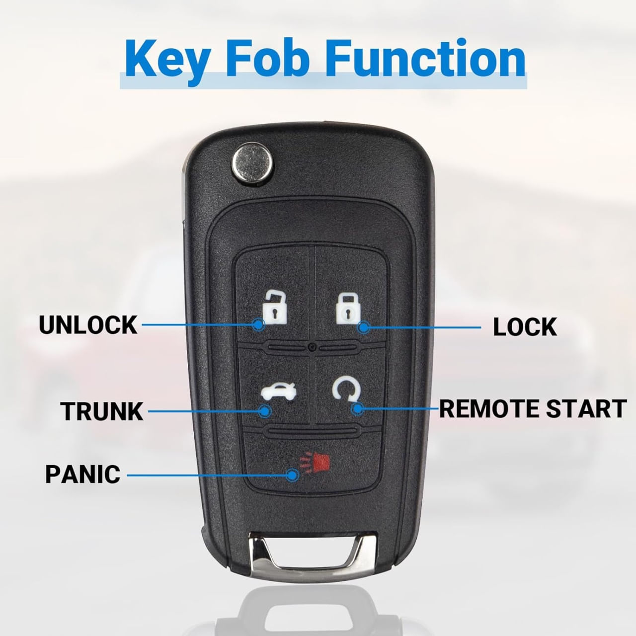 Cheie Auto Completa Programabila, Compatibila Chevrolet Captiva, Cruze, Malibu, Opel Antara, cu 4+1 butoane - imagine 5