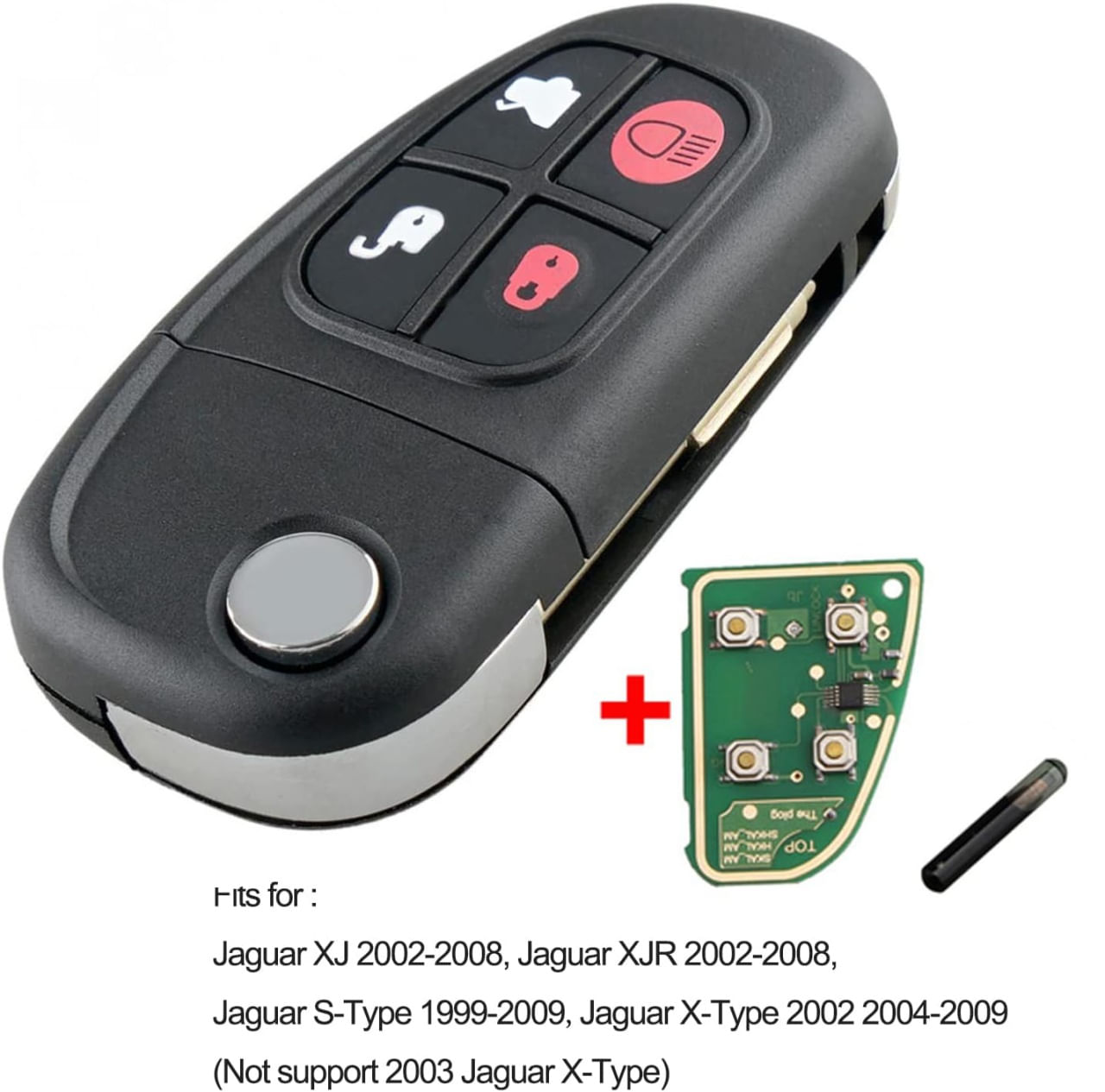Cheie Auto Completa Programabila 433MHz, cu 4 butoane, cip 4D60, compatibila Jaguar X-Type, S-Type, XJ, XJR, XK, XF - 2 | YEO