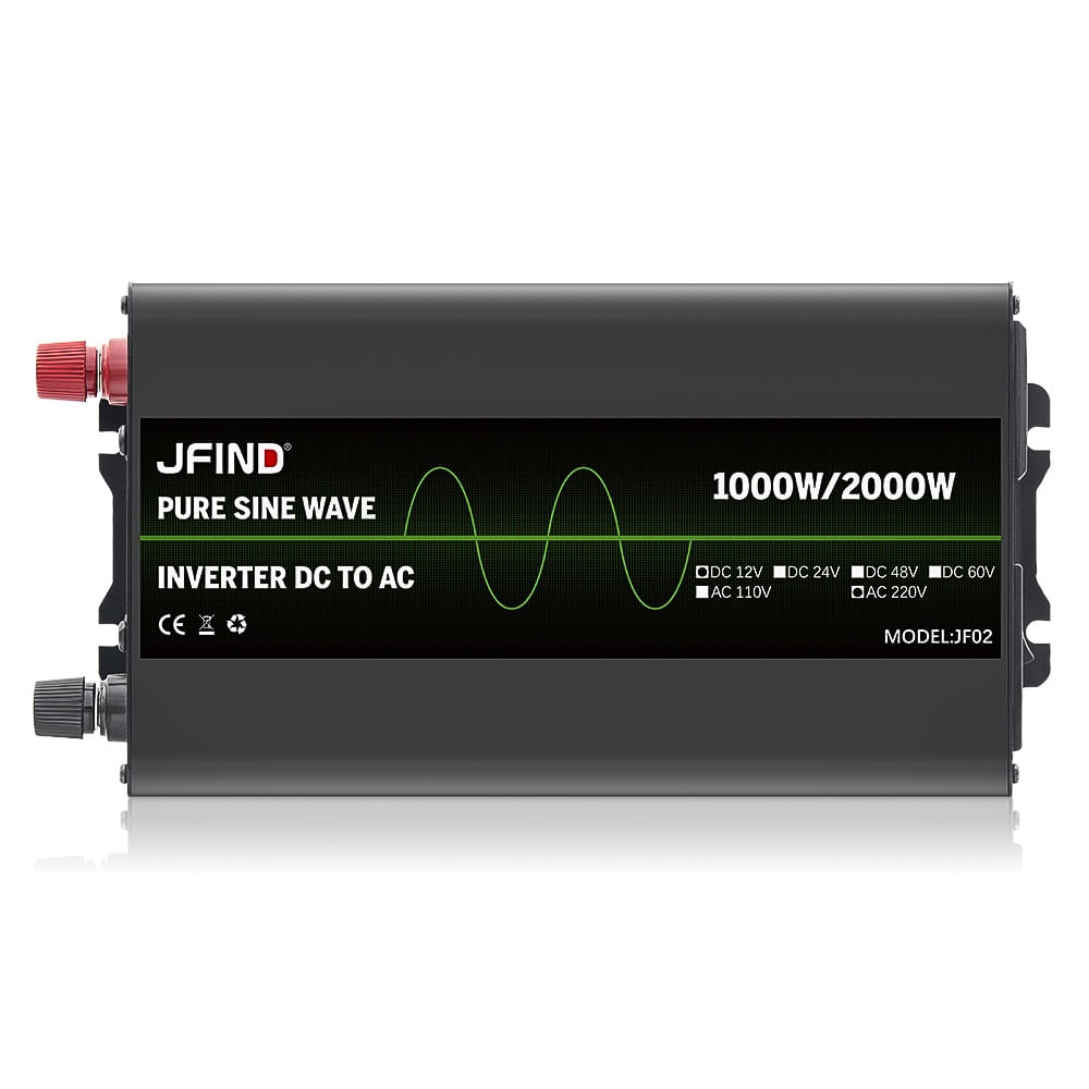 Invertor auto JFIND JF02, unda sinusoidala pura, 12V la 220V, 1000W continuu, 2000W varf, afisaj LCD, protectii multiple - imagine 11