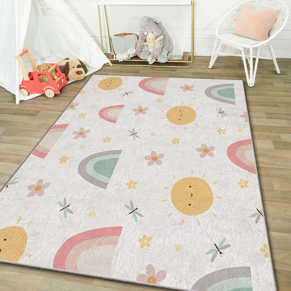 Covor copii, Conceptum Hypnose, multicolor, 180x280 cm, 100% poliester, antiderapant, 504NGR1766