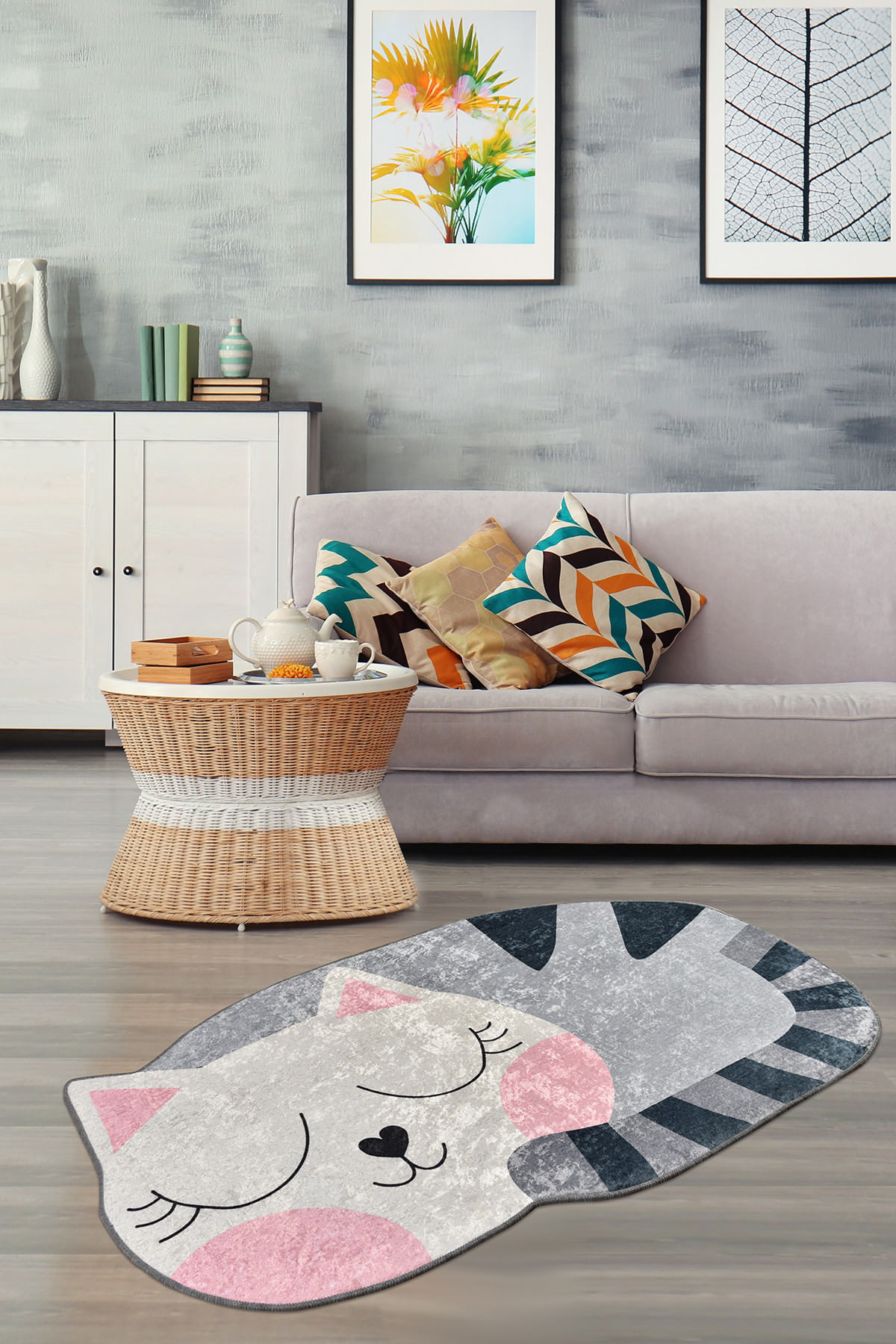 Covor copii, Conceptum Hypnose, multicolor, 60x100 cm, 100% poliester, antiderapant, lavabil - 3 | YEO
