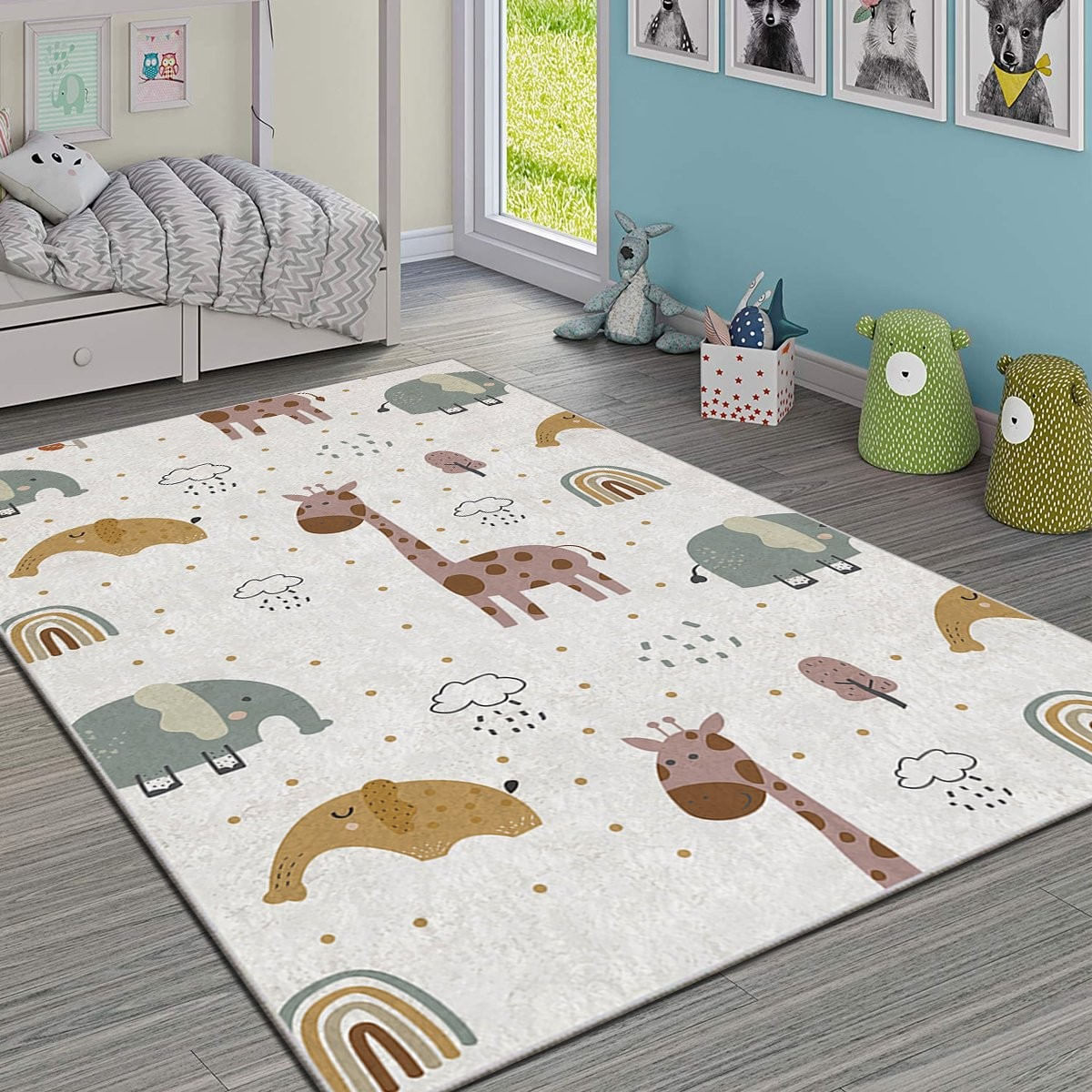 Covor copii, Conceptum Hypnose, multicolor, 160x230 cm, 100% poliester, antiderapant, 504NGR1723