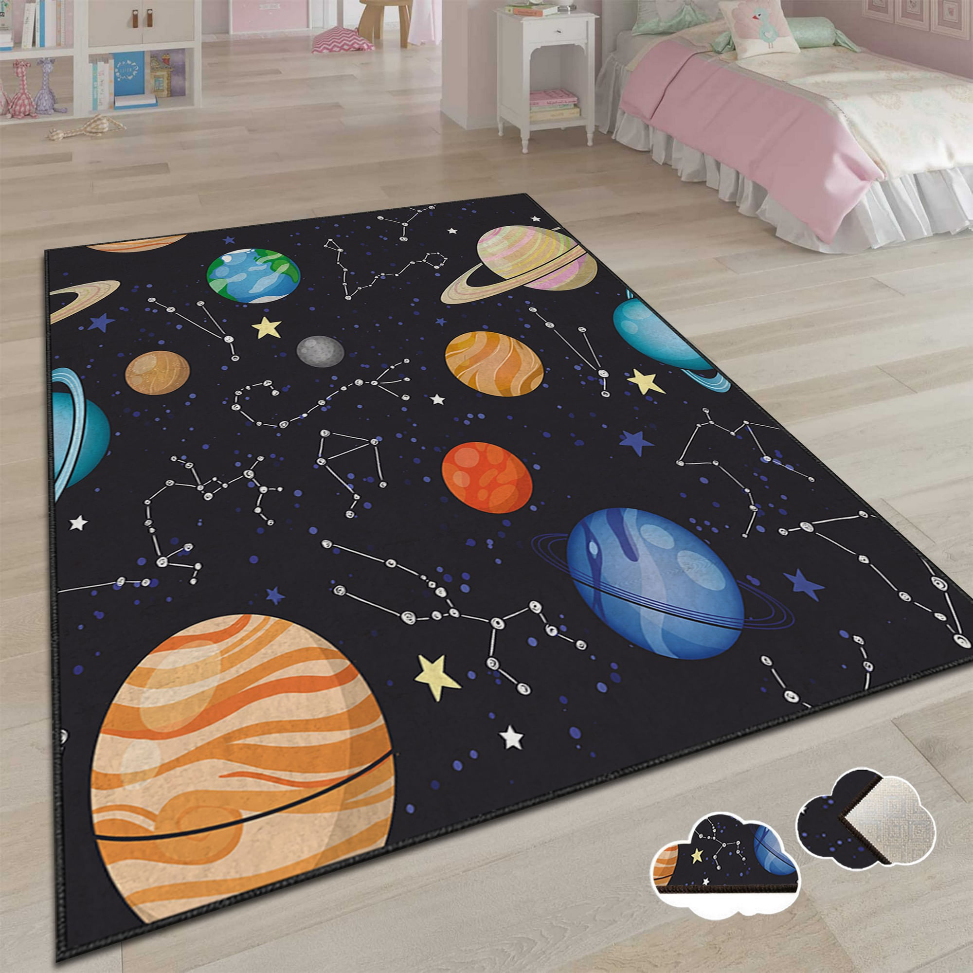 Covor copii, Conceptum Hypnose, multicolor, 100x180 cm, 100% poliester, antiderapant, imprimare digitala