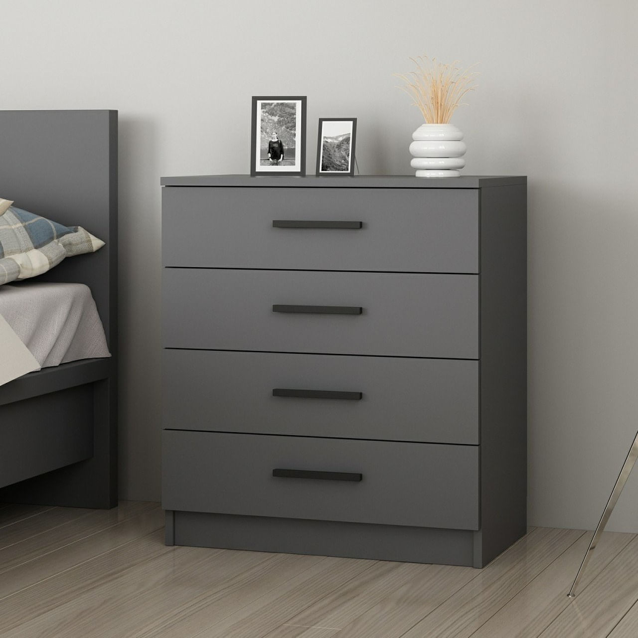 Comoda, Hanah Home, panou de particule melaminat, alb, 70x42x79 cm — imaginea 6